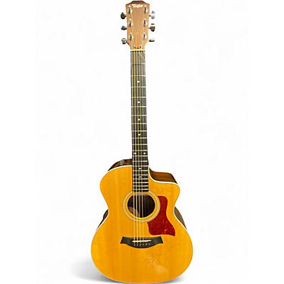 Used Taylor 214CE Deluxe Natural Acoustic Electric Guitar
