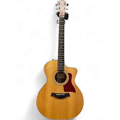 Used Taylor 214CE Deluxe Natural Acoustic Electric Guitar