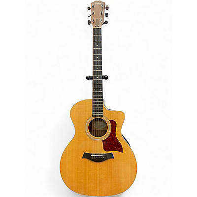 Used Taylor 214CE Deluxe Natural Acoustic Electric Guitar