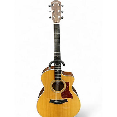 Used Taylor 214CE Deluxe Natural Acoustic Electric Guitar