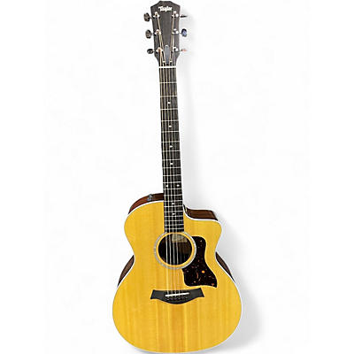 Used Taylor 214CE Deluxe Natural Acoustic Electric Guitar