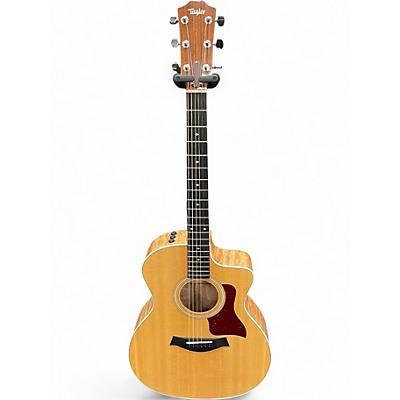 Used Taylor 214CE Deluxe QUILTED MAPLE NATURAL Acoustic Electric Guitar
