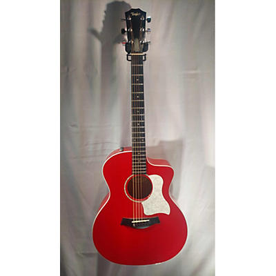 Taylor Used Taylor 214CE Deluxe Red Acoustic Electric Guitar