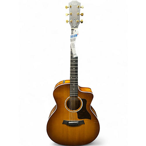 Used Taylor 214CE Deluxe SUNSET EDGEBURST Acoustic Electric Guitar SUNSET EDGEBURST