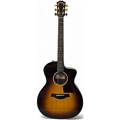 Taylor Used Taylor 214CE Deluxe Sunburst Acoustic Electric Guitar