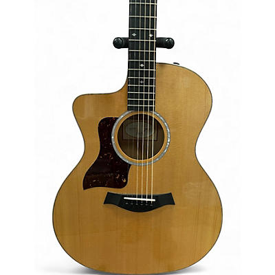 Used Taylor 214CE-K DLX Natural Acoustic Electric Guitar