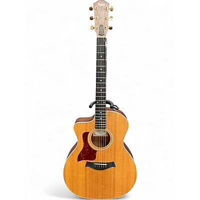 Used Taylor 214CE Left Handed Natural Acoustic Electric Guitar
