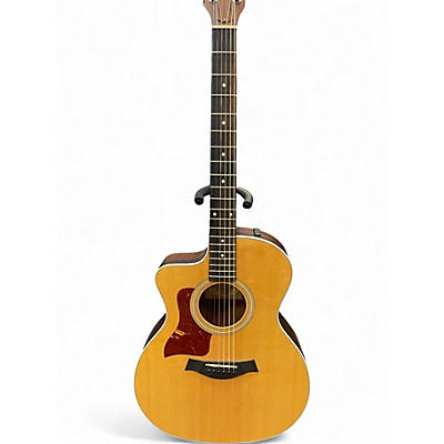 Used Taylor 214CE Left Handed Natural Acoustic Electric Guitar