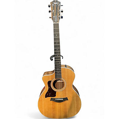 Used Taylor 214CE Left Handed Natural Acoustic Electric Guitar