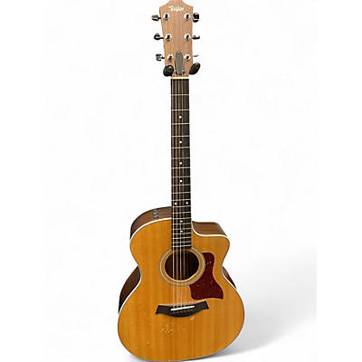 Used Taylor 214CE Natural Acoustic Electric Guitar