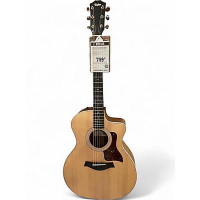 Used Taylor 214CE Natural Acoustic Electric Guitar