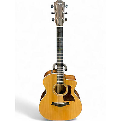 Used Taylor 214CE Natural Acoustic Electric Guitar