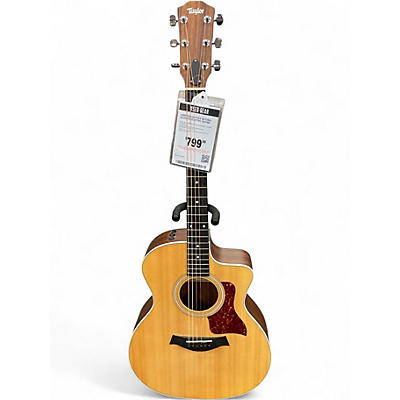 Used Taylor 214CE Natural Acoustic Electric Guitar