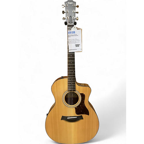 Taylor Used Taylor 214CE PLUS Natural Acoustic Electric Guitar Natural