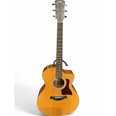 Used Taylor 214CE PLUS Natural Acoustic Electric Guitar