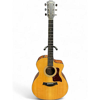 Used Taylor 214CE PLUS Natural Acoustic Electric Guitar