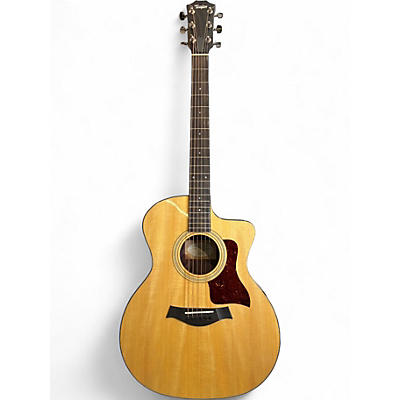 Used Taylor 214CE PLUS Natural Acoustic Electric Guitar