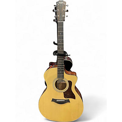 Used Taylor 214CE Plus Natural Acoustic Electric Guitar