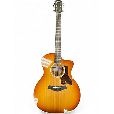 Used Taylor 214CE Plus Natural Burst Acoustic Electric Guitar