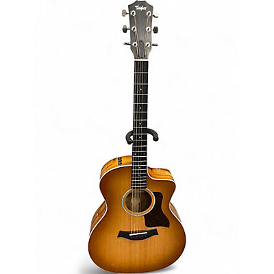 Used Taylor 214CE Plus Special Zircote Edge Burst Acoustic Electric Guitar