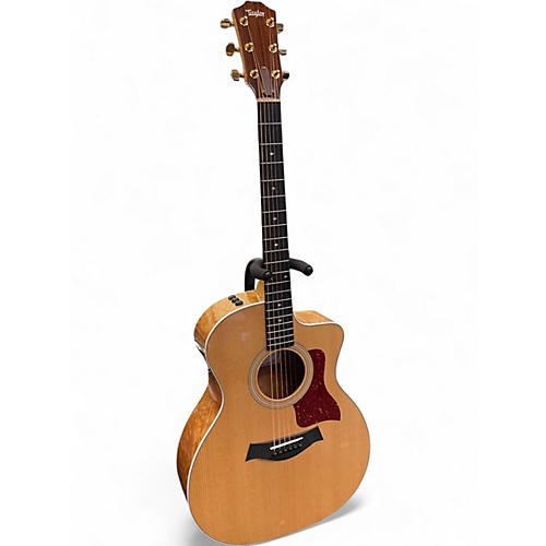 Used Taylor 214CE QMDLX NATURAL QUILTED MAPLE BACK AND SIDES Acoustic Electric Guitar NATURAL QUILTED MAPLE BACK AND SIDES