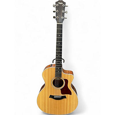 Used Taylor 214CE QS DLX LTD Natural Acoustic Electric Guitar