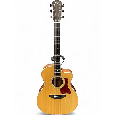 Used Taylor 214CE Vintage Natural Acoustic Electric Guitar