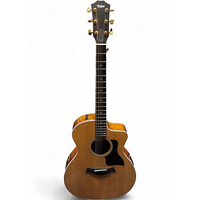 Used Taylor 214ce DLX Sunset Blvd Natural Acoustic Electric Guitar