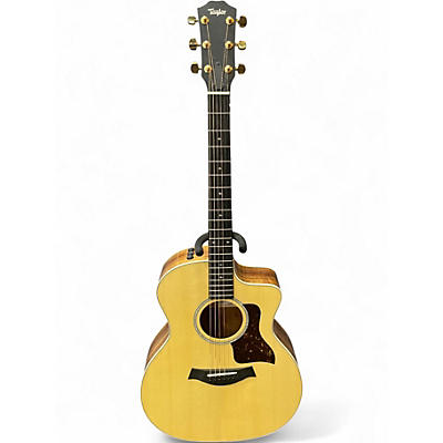 Used Taylor 214ce-K Cream Natural Acoustic Electric Guitar