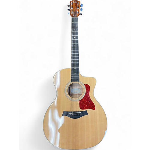 Used Taylor 214ce QM DLX Natural Acoustic Electric Guitar Natural