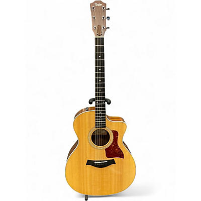 Used Taylor 214ce dlx Natural Acoustic Electric Guitar