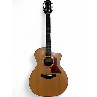 Used Taylor 214ceDLX Natural Acoustic Electric Guitar