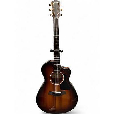 Used Taylor 222ce-K DLX Shaded Edge Burst Acoustic Electric Guitar