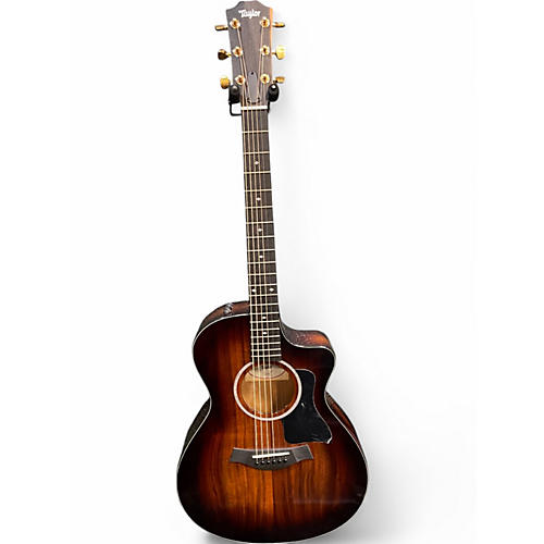Used Taylor 222ce Kdlx Koa Edgeburst Acoustic Electric Guitar Koa Edgeburst