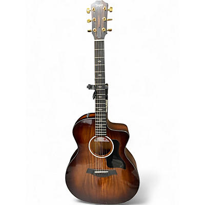 Used Taylor 224CEKDLX 2 Color Sunburst Acoustic Electric Guitar