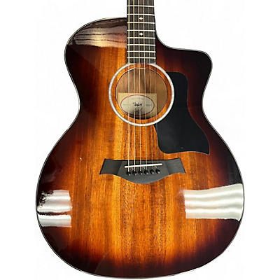 Used Taylor 224CEKDLX 2 Tone Sunburst Acoustic Electric Guitar