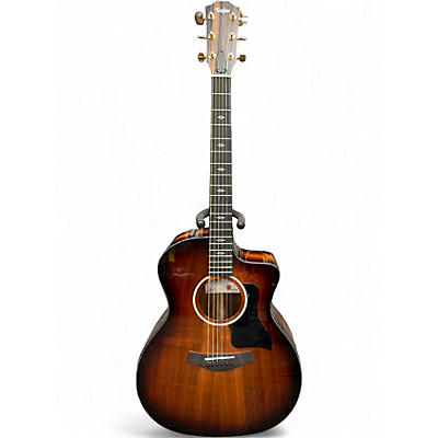Used Taylor 224CEKDLX Faded Tobacco Acoustic Electric Guitar