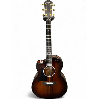 Used Taylor 224CEKDLX Left Handed Sunburst Acoustic Electric Guitar
