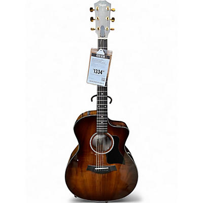 Used Taylor 224CEKDLX Shaded Edge Burst Acoustic Electric Guitar