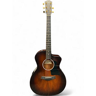 Used Taylor 224CEKDLX Shaded Edge Burst Acoustic Electric Guitar