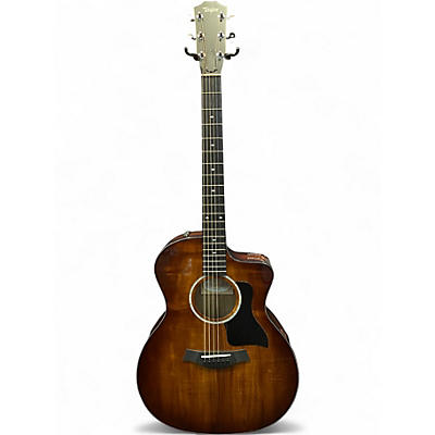 Used Taylor 224CEKDLX Shaded Edge Burst Acoustic Electric Guitar