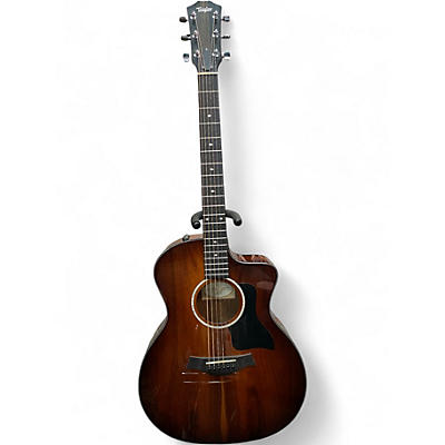 Used Taylor 224CEKDLX Shaded Edge Burst Acoustic Electric Guitar