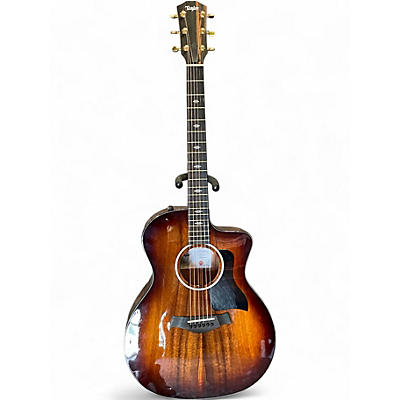 Used Taylor 224CEKDLX Shaded edge burst Acoustic Electric Guitar