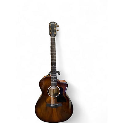 Used Taylor 224CEKDLX shaded edge burst Acoustic Electric Guitar