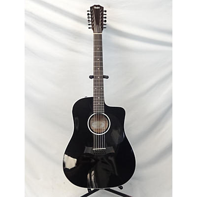 Taylor Used Taylor 250-CE Black 12 String Acoustic Electric Guitar