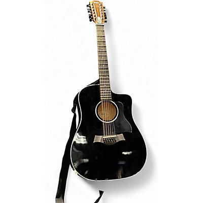 Used Taylor 250CE 12 STRING EBONY 12 String Acoustic Electric Guitar