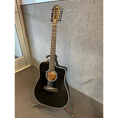 Taylor Used Taylor 250CE-BLK DLX Black 12 String Acoustic Guitar