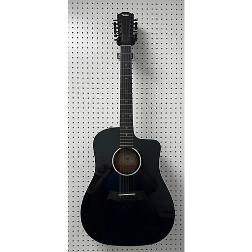 Taylor Used Taylor 250CE-BLK DLX Black 12 String Acoustic Guitar Black