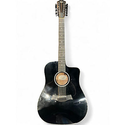 Used Taylor 250CE Black 12 String Acoustic Electric Guitar