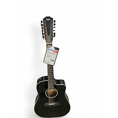 Used Taylor 250CE Black 12 String Acoustic Guitar